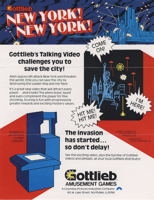 New York New York (Gottlieb) MAME2003Plus Game Cover